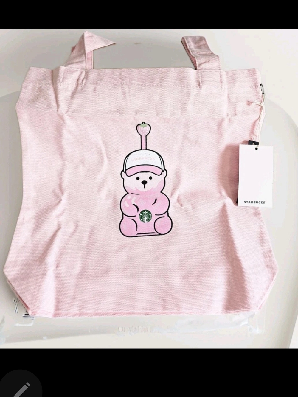 NWT 2026 Pink Vibes Collctn Pink Canvas Tote w/adorable SB  Bearista Bear, Rare!